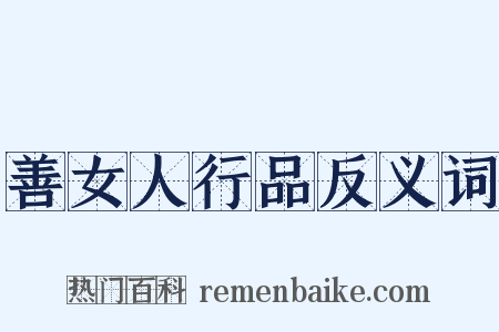 善女人行品反义词是什么意思的图片